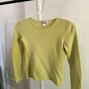 Shrunken Yellow/Green Cashmere Sweater